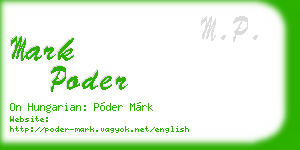 mark poder business card